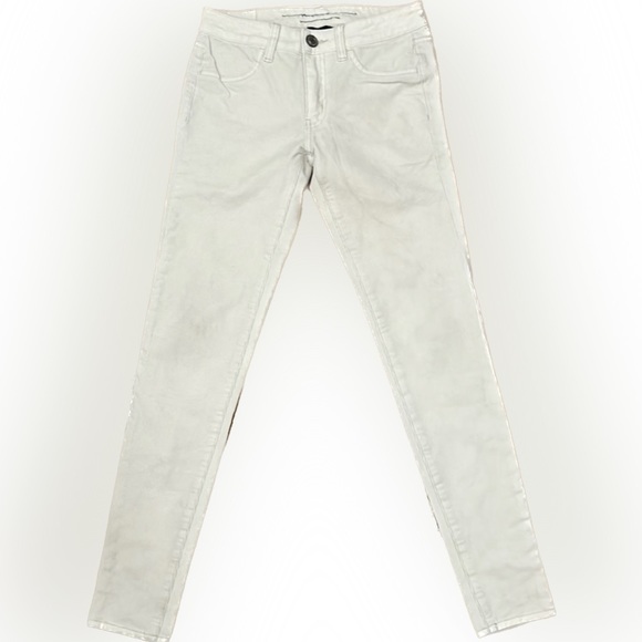 American Eagle Outfitters Jeans Women’s Size 2 Reg Off white Jeggings Stretch - Picture 3 of 14
